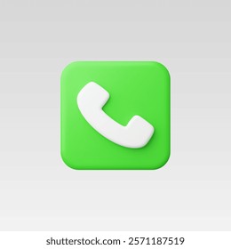 3d Realistic Phone Call vector illustration