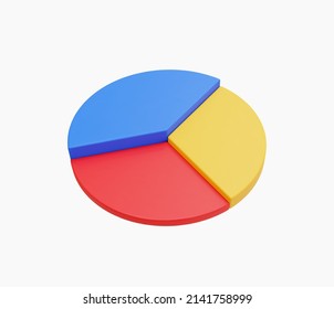 3d Realistic Pie Chart Vector Illustration