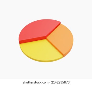 3d Realistic Pie Chart Vector Illustration