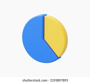 3d Realistic Pie Chart Vector Illustration