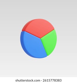 3d Realistic Pie chart Vector illustration
