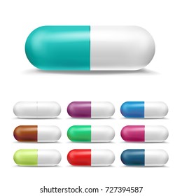 3D Realistic Pills Set