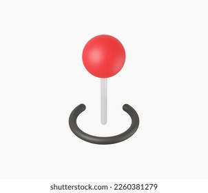 3d Realistic Pin Location icon vector Illustration