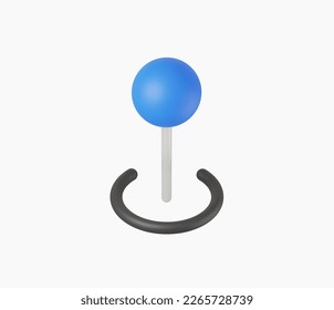 3d Realistic Pin Location icon vector Illustration