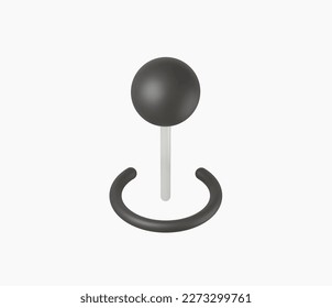 3.d Icono de localización de pines realista vector Ilustración