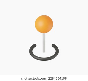 3.d Icono de localización de pines realista vector Ilustración