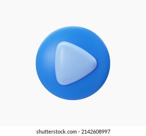 3d Realistic Play button vector illustration.