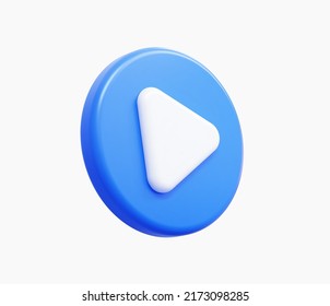 3d Realistic Play button vector illustration. - Shutterstock ID 2173098285