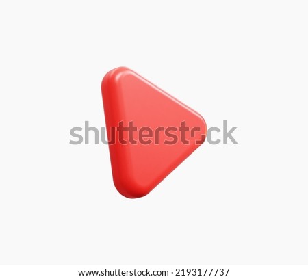 3d Realistic Play button vector illustration.