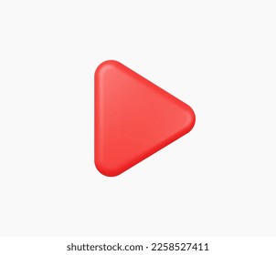 3d Realistic Play icon vector illustration