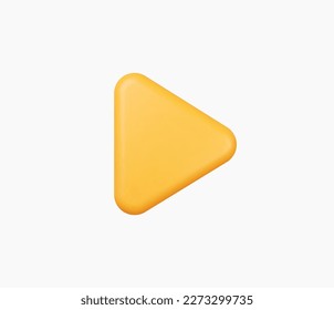 3d Realistic Play icon vector illustration