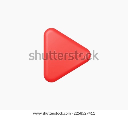 3d Realistic Play icon vector illustration