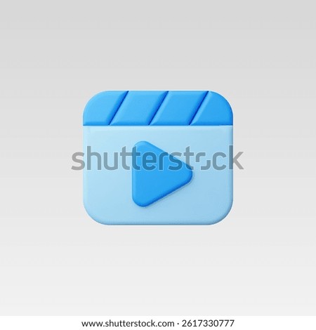 3d Realistic Play Icon vector illustration