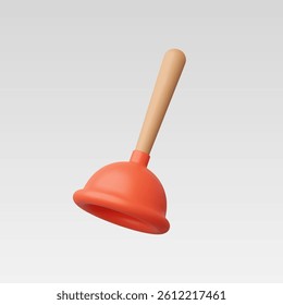3d Realistic Plunger Icon vector illustration
