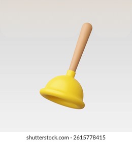 3d Realistic Plunger Icon vector illustration
