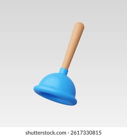 3d Realistic Plunger Icon vector illustration