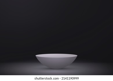 3d realistic podium or pedestal on black background. Product presentation mockup
