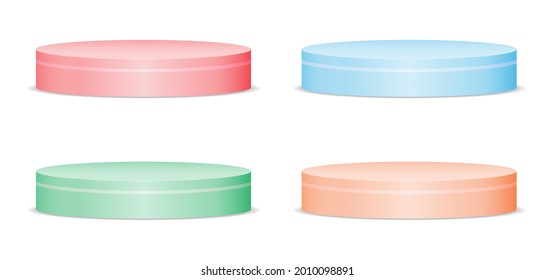 3D and realistic podium vector design