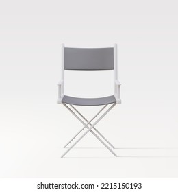 3d Realistic Producer Chair, Director Chair. Vector Illustration.