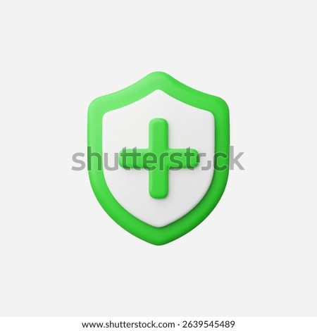 3d Realistic Protection Shield icon vector Illustration
