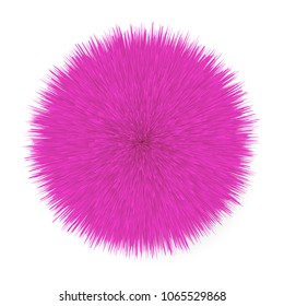 3D-realistischer violetter Fluffy-Haarball