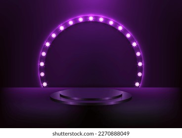 pedestal 3D podio morado