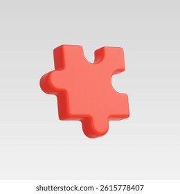 3d Realistic Puzzle Icon vector illustration