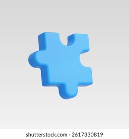 3d Realistic Puzzle Icon vector illustration