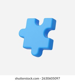 3d Realistic Puzzle Icon vector illustration