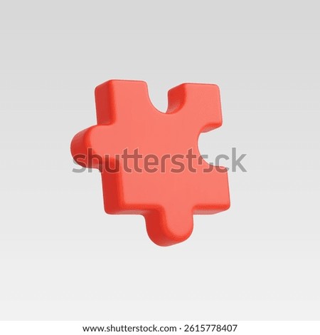 3d Realistic Puzzle Icon vector illustration