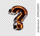 3d realistic question mark neon led sign vector illustration. render vector object.