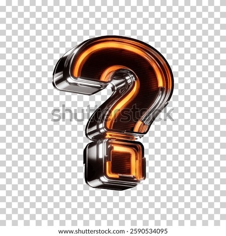3d realistic question mark neon led sign vector illustration. render vector object.