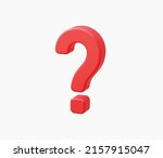 3d Realistic question mark vector Illustration