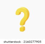 3d Realistic question mark vector Illustration