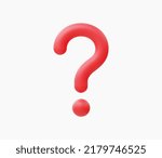 3d Realistic question mark vector Illustration
