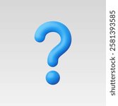 3d Realistic Question mark vector Illustration