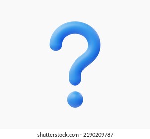 3d Realistic question mark vector Illustration