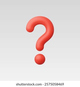 3d Realistic Question mark vector Illustration