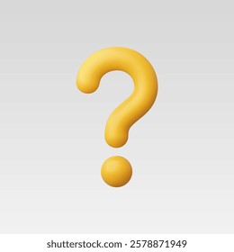 3d Realistic Question mark vector Illustration