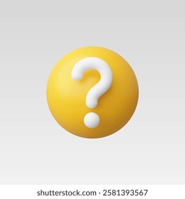3d Realistic Question mark vector Illustration