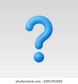 3d Realistic Question mark vector Illustration