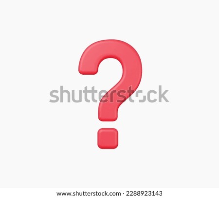 3d Realistic Question mark vector Illustration