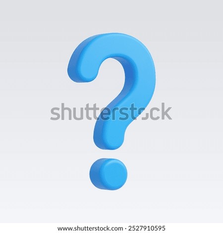 3d Realistic Question mark vector Illustration