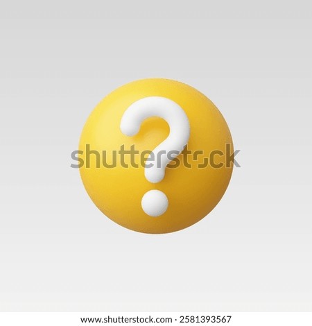 3d Realistic Question mark vector Illustration