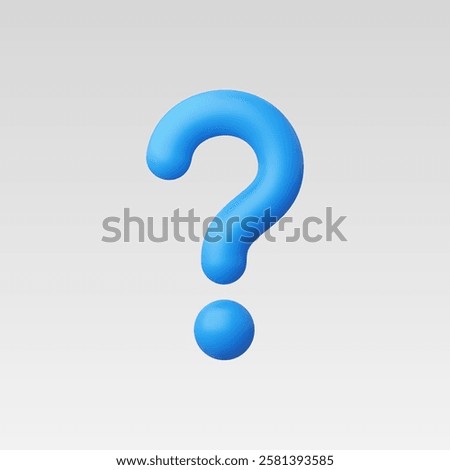 3d Realistic Question mark vector Illustration