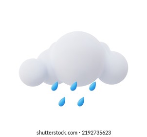 3d Realistic Rainy weather vector Illustration