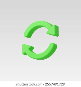 3d Realistic Recycle arrow vector illustration