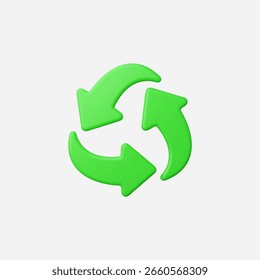 3d Realistic Recycle arrow vector illustration