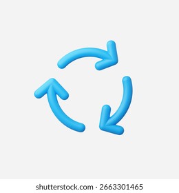 3d Realistic Recycle arrow vector illustration