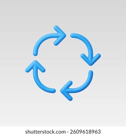 3d Realistic Recycle Icon vector illustration